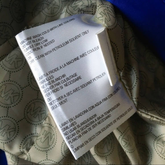 Michael Kors Blue Double Breasted Trench Coat - Picture 7 of 8